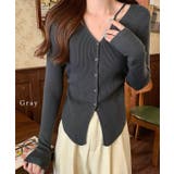 イレギュラーヘム Vネック リブ | レースレディース  | 詳細画像3 