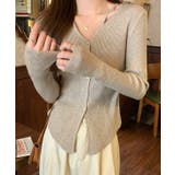 イレギュラーヘム Vネック リブ | レースレディース  | 詳細画像9 