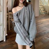 ボートネック レース袖 リボン付き | レースレディース  | 詳細画像1 