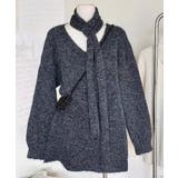 ストール付き ソリッドカラー Vネック | レースレディース  | 詳細画像16 