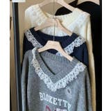 Vネック 配レース カレッジ柄 | レースレディース  | 詳細画像9 