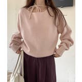 リボン付き ソリッドカラー ボートネック | レースレディース  | 詳細画像11 