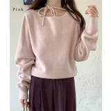 リボン付き ソリッドカラー ボートネック | レースレディース  | 詳細画像9 