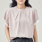 クルーネック タック入り 半袖 | レースレディース  | 詳細画像1 