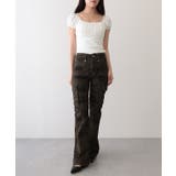 迷彩 ウォッシュ加工 切り替え | レースレディース  | 詳細画像3 