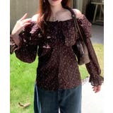 プリント柄 フリルネック オフショル | レースレディース | 詳細画像3