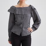 チェック柄 オフショル フリル | レースレディース | 詳細画像1