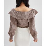 チェック柄 オフショル フリル | レースレディース | 詳細画像6