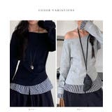 配色 チェック レイヤード風 | レースレディース  | 詳細画像2 