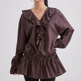 Vネック リボン付き フリル | レースレディース  | 詳細画像1 