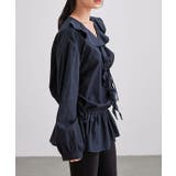 Vネック リボン付き フリル | レースレディース  | 詳細画像5 