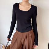 ソリッドカラー ラウンドネック ベーシック | レースレディース  | 詳細画像1 