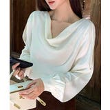 ドレープカラー オープンショルダー パール付き | レースレディース | 詳細画像10