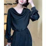 ドレープカラー オープンショルダー パール付き | レースレディース | 詳細画像3