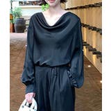 ドレープカラー オープンショルダー パール付き | レースレディース | 詳細画像6