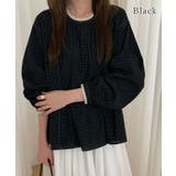 ドット柄 レース ギャザー | レースレディース  | 詳細画像2 