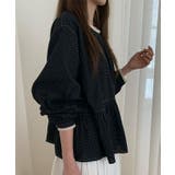 ドット柄 レース ギャザー | レースレディース  | 詳細画像4 