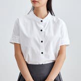 バンドカラー 前開き 半袖 | レースレディース  | 詳細画像1 