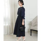 スタンドカラー 異素材 ドッキング | レースレディース  | 詳細画像9 