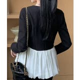 配色 Vネック ギャザー | レースレディース | 詳細画像5