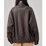 パッチポケット付き レザー調 ジップアップ | レースレディース  | 詳細画像6 