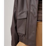 パッチポケット付き レザー調 ジップアップ | レースレディース  | 詳細画像9 