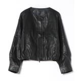 レザー調 ノーカラー コンパクト | レースレディース  | 詳細画像10 