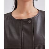 レザー調 ノーカラー コンパクト | レースレディース  | 詳細画像16 