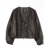 レザー調 ノーカラー コンパクト | レースレディース  | 詳細画像17 