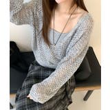 【2点セット】メッシュ編み インナー付き レイヤード | レースレディース  | 詳細画像15 