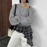 チェック フリルヘム スウェット | レースレディース  | 詳細画像1 