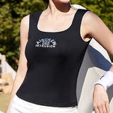 スクエアネック 配色ライン カップ付き | レースレディース  | 詳細画像1 