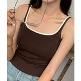 配色 フェイクレイヤード カップ付き | レースレディース  | 詳細画像8 