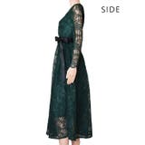 総レースワンピースミモレ丈ドレス レースワンピ ドレスワンピース | レースレディース  | 詳細画像3 