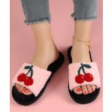 配色 チェリー柄 オープントゥ | レースレディース  | 詳細画像9 