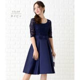 リボン付き フレアワンピース レースドレス | レースレディース | 詳細画像13