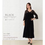 黒ロングワンピース パーティードレス S～XL | レースレディース  | 詳細画像6 