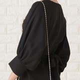 バルーン七分袖 リボン付き膝下丈 パーティードレス | レースレディース  | 詳細画像13 