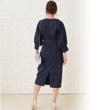 バルーン七分袖 リボン付き膝下丈 パーティードレス | レースレディース  | 詳細画像17 