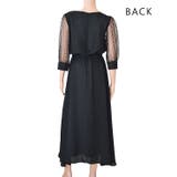 ロングドレス ドットチュール袖 ワンピース | レースレディース  | 詳細画像20 