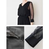 ロングドレス ドットチュール袖 ワンピース | レースレディース  | 詳細画像22 