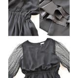 ロングドレス ドットチュール袖 ワンピース | レースレディース  | 詳細画像23 