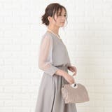 ロングドレス ドットチュール袖 ワンピース | レースレディース  | 詳細画像16 