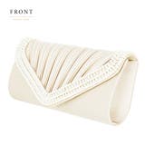 サテンプリーツ クラッチバッグ パーティーバッグ | レースレディース  | 詳細画像14 