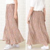花柄ロングプリーツスカート フラワープリント シフォン | レースレディース | 詳細画像15