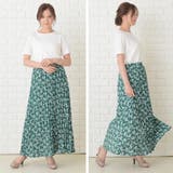 小花柄 ロング プリーツスカート | レースレディース | 詳細画像11