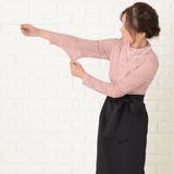 レース長袖 リボン付き膝下丈 スリット入りタイトスカート | レースレディース  | 詳細画像15 