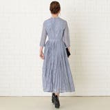 プリーツロング丈ワンピース ラウンドネック パーティードレス | レースレディース  | 詳細画像16 