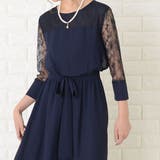 ウエストリボン付き 七分袖 袖あり | レースレディース  | 詳細画像10 