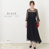 ラウンドレースネック パーティードレス 総レース | レースレディース  | 詳細画像7 